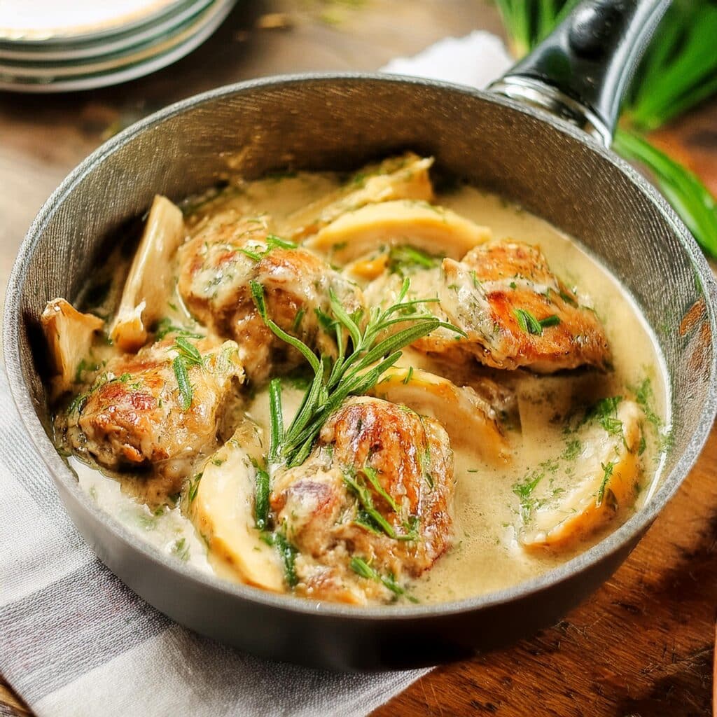 Dégustez une délicieuse escalope de poulet à la bière accompagnée d'endives et de pommes. Une recette simple et savoureuse qui ravira vos papilles