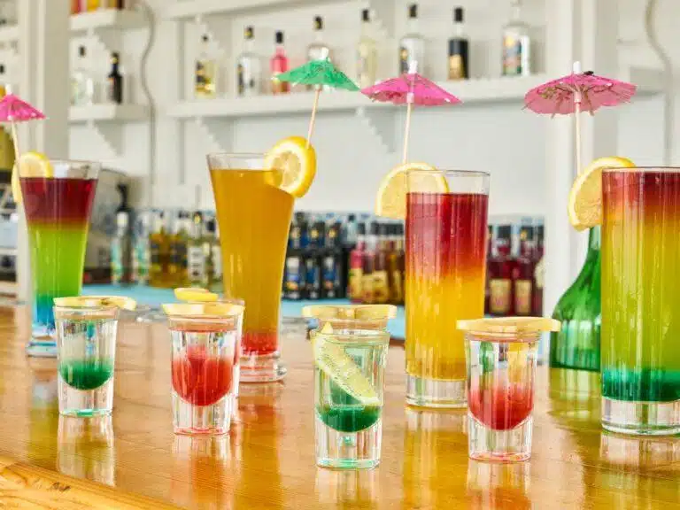 cocktail à étages rainbow