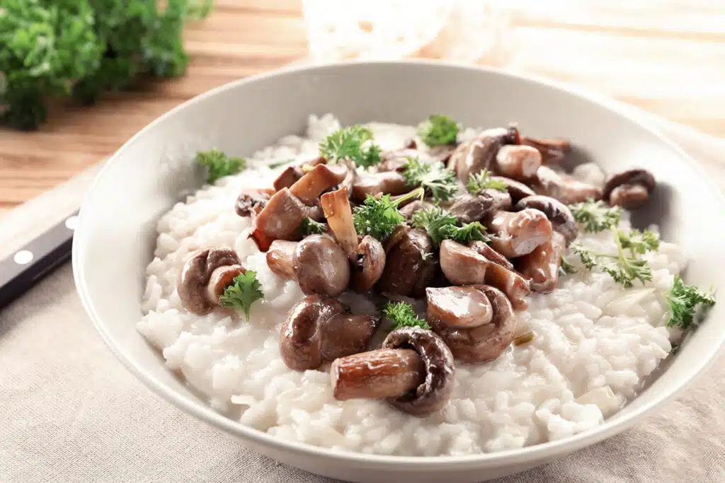 risotto végé aux ahmpignons