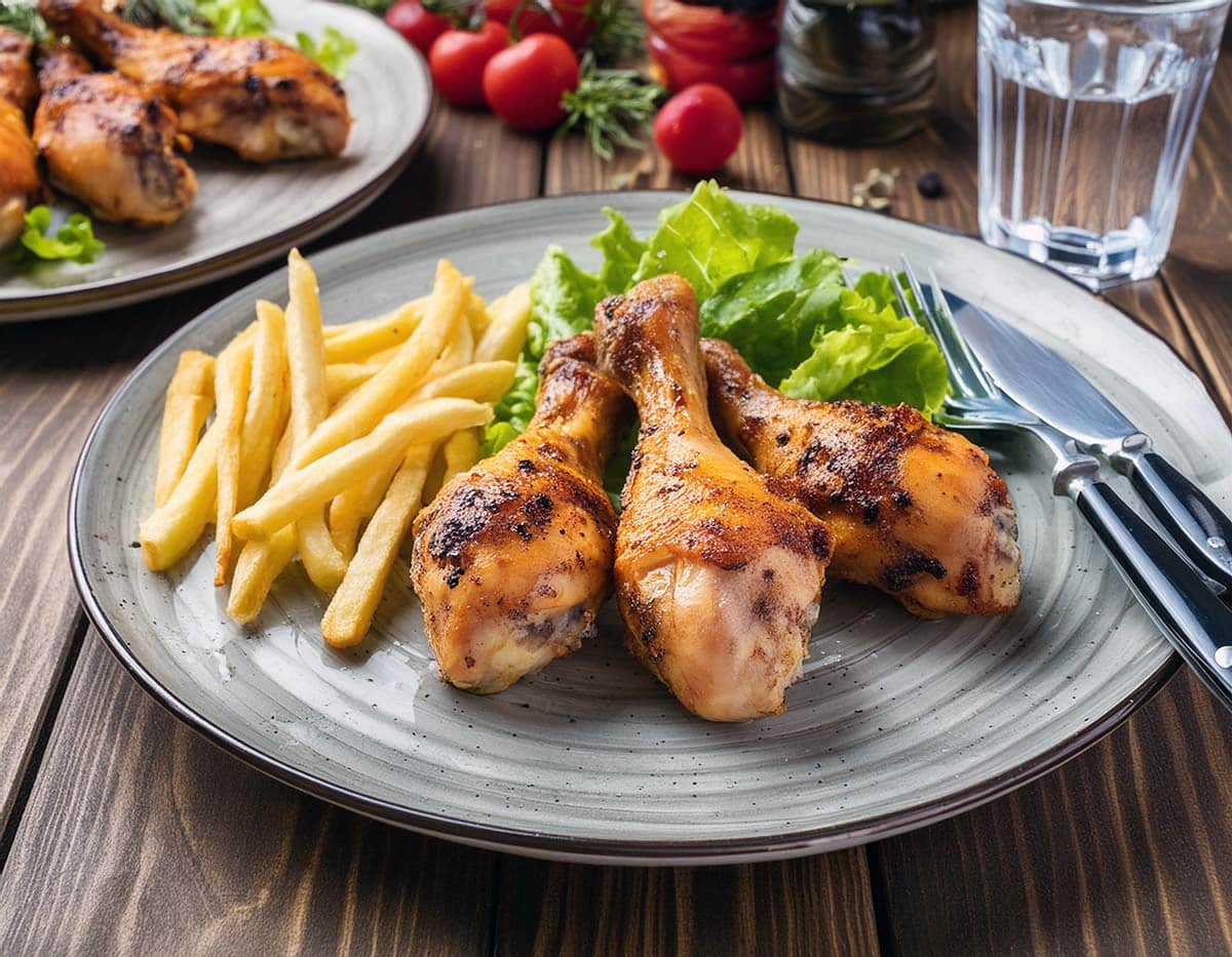 Pilons de poulet épicés sauce barbecue à l'airfryer