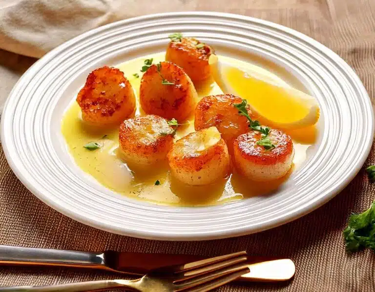 Recette de noix de Saint-Jacques poêlées au beurre citronné | Entrée raffinée | Une Cuillère en Bois